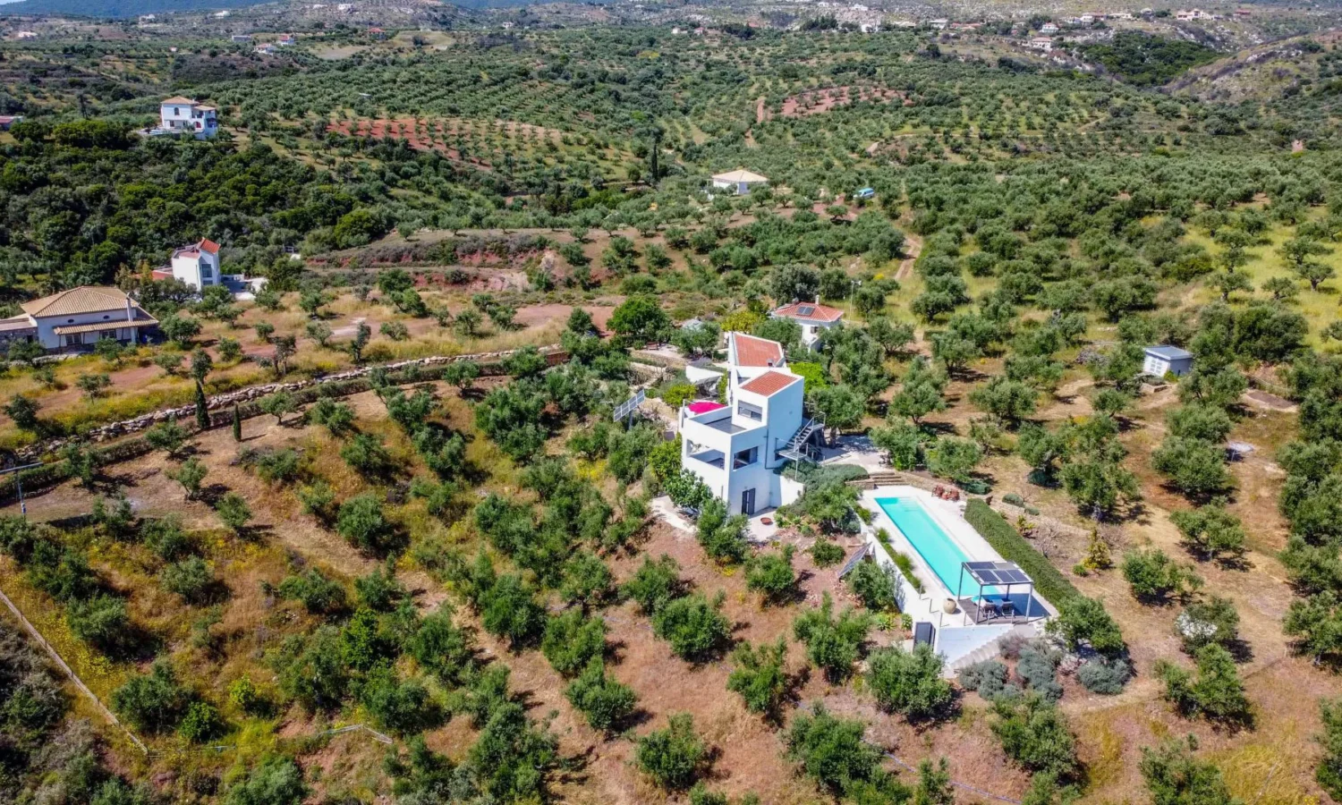 Off-Grid Villa with Pool & Olive Grove in Messinia
