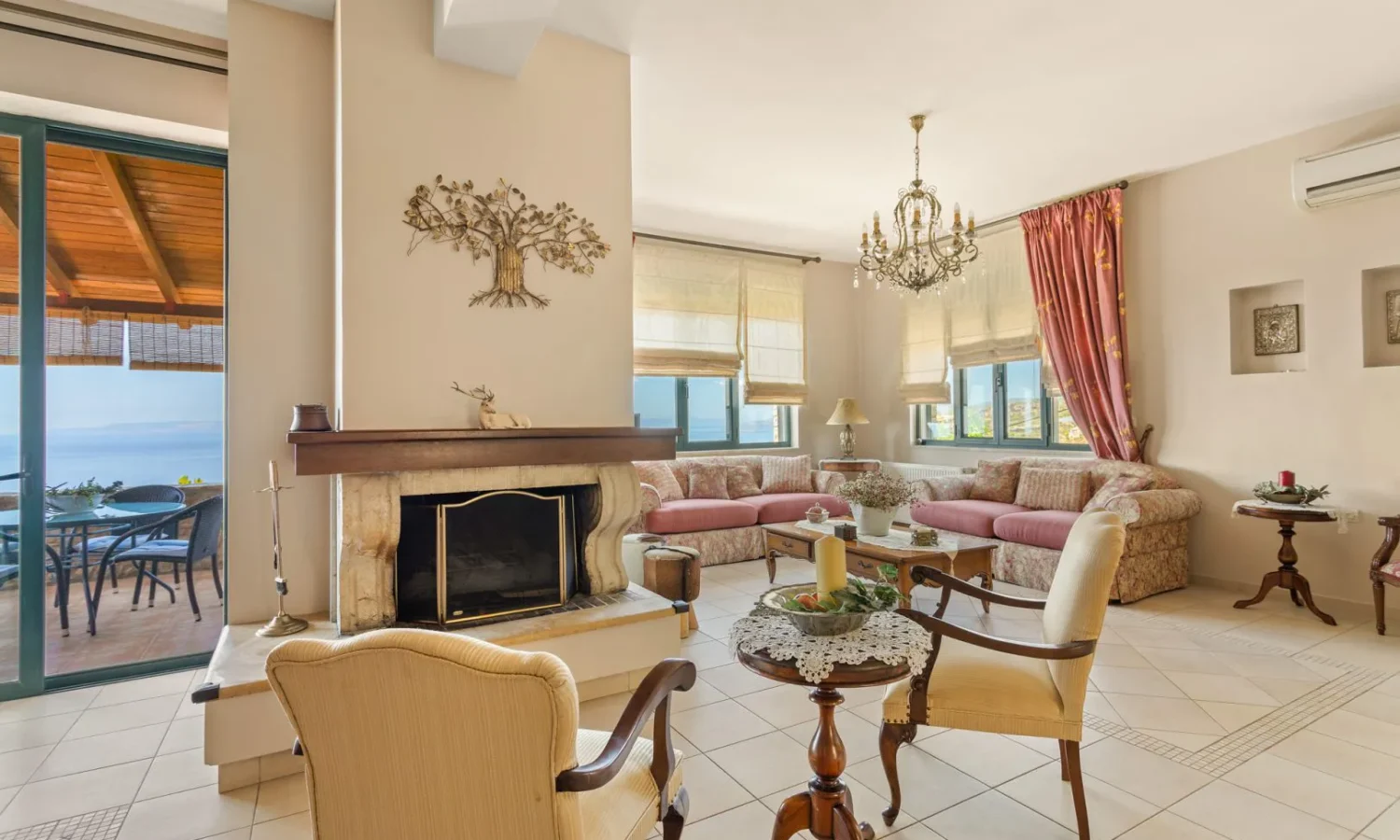 Stone Villa for Sale with Unobstructed Views near Stoupa