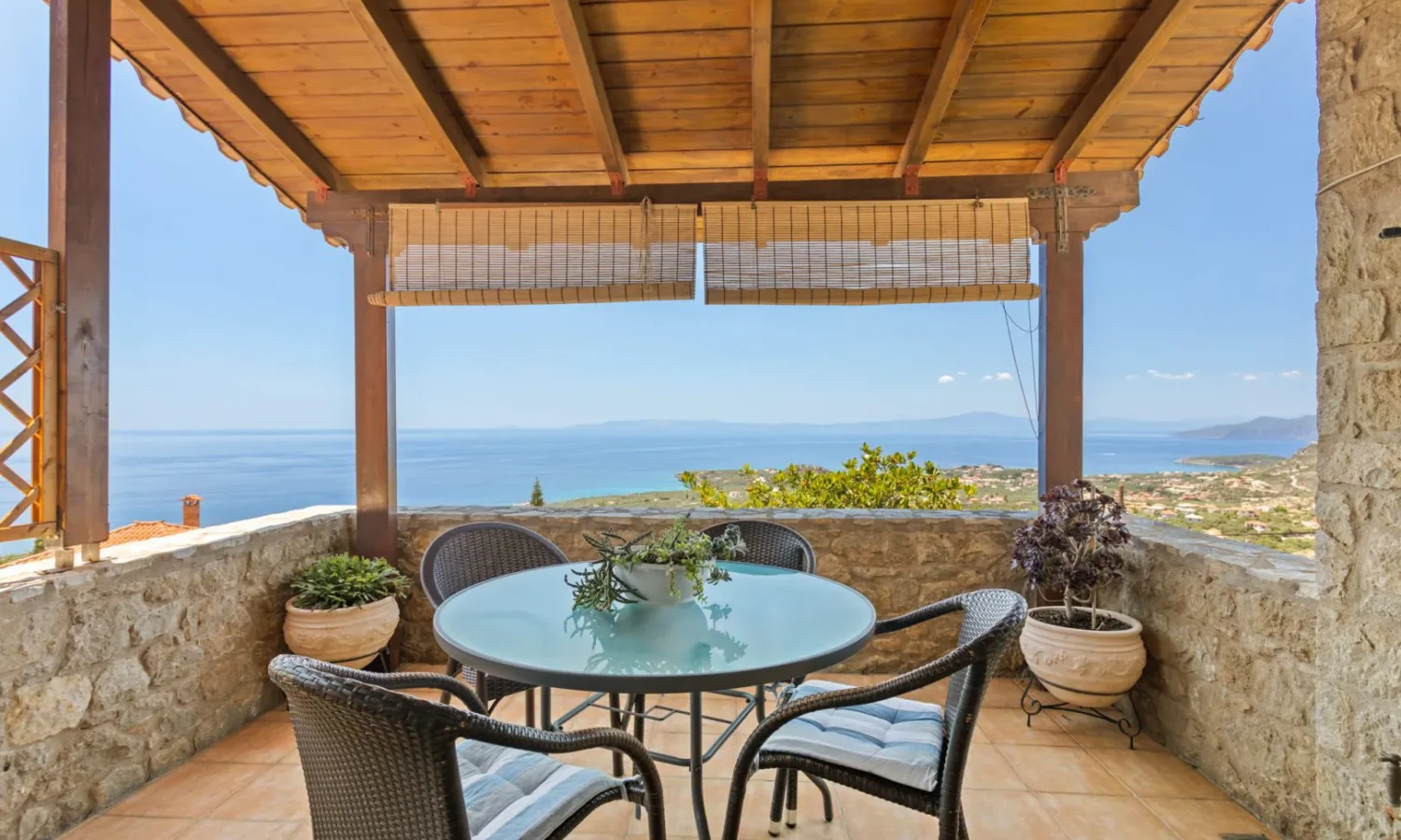Stone Villa for Sale with Unobstructed Views near Stoupa