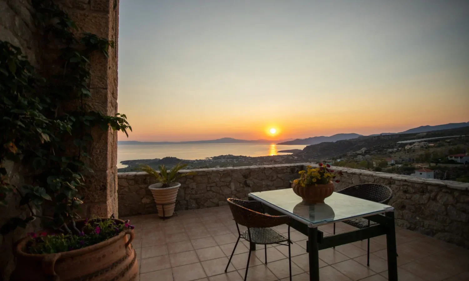 Stone Villa for Sale with Unobstructed Views near Stoupa