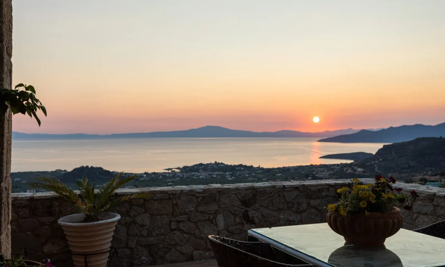 Stone Villa for Sale with Unobstructed Views near Stoupa