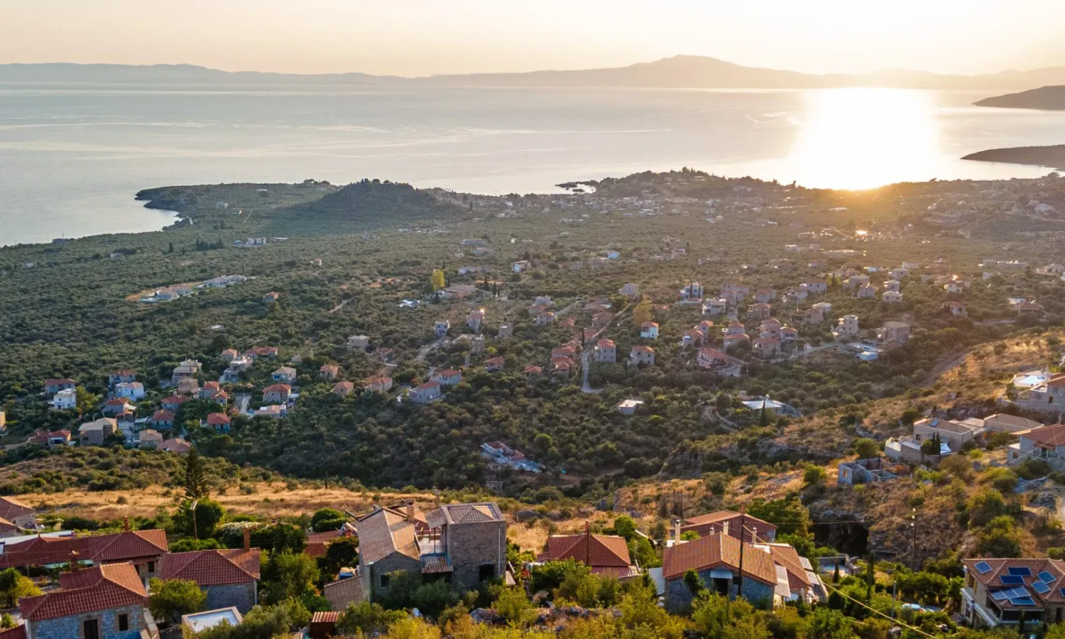 Stone Villa for Sale with Unobstructed Views near Stoupa