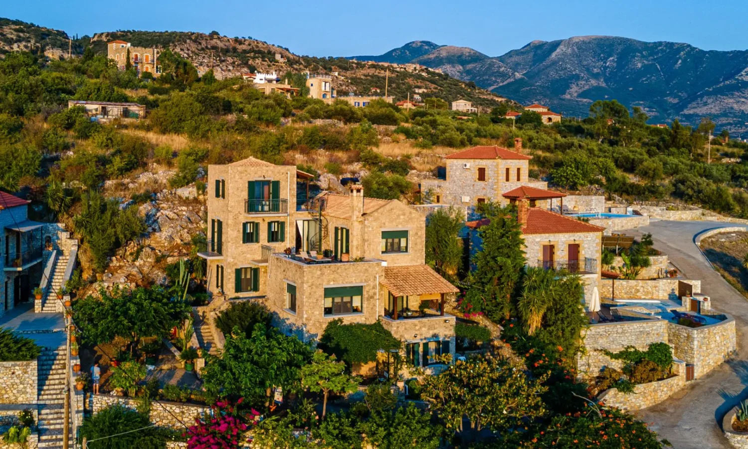 Stone Villa for Sale with Unobstructed Views near Stoupa