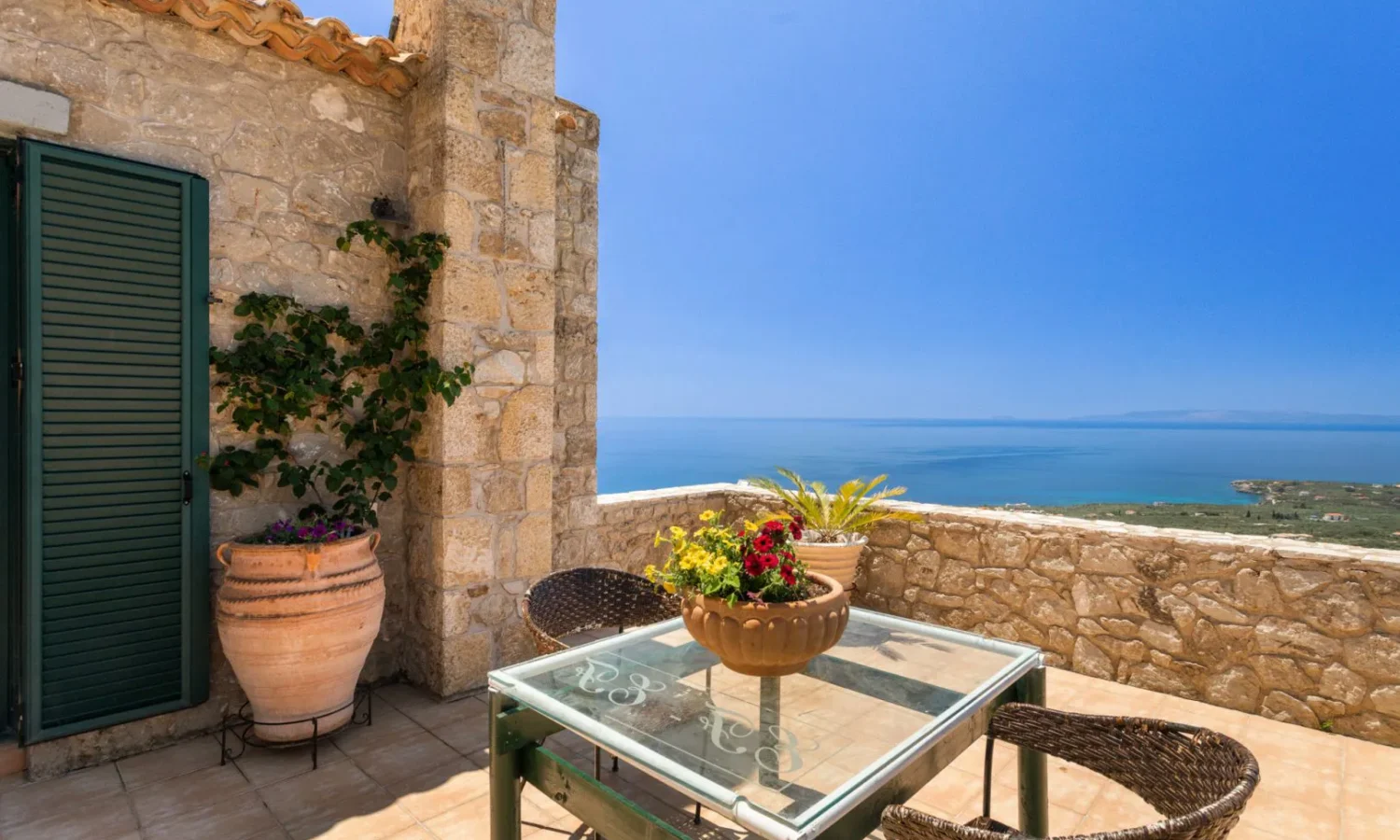 Stone Villa for Sale with Unobstructed Views near Stoupa